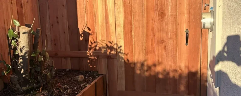 Sacramento redwood fencing installation by Classic Fence Co